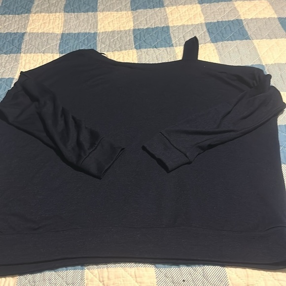 NWT MARKET & SPRUCE Women's 3/4 Sleeve Top Navy Small Petite - Picture 8 of 10